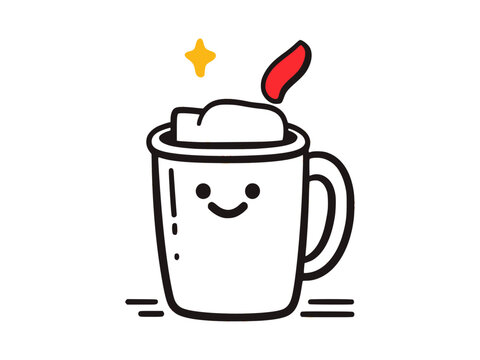 recommend clip art: Hot chocolate mug with marshmallows