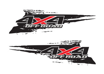 Off road wrap design for car vectors. car stickers stripes. mud splash abstract template