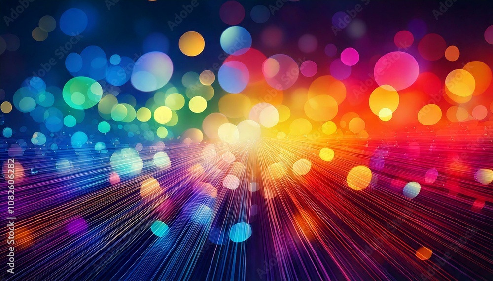 Canvas Prints glowing background, raibow color, bokeh effect