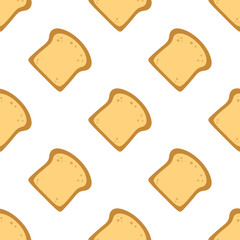sliced toast bread seamless pattern
