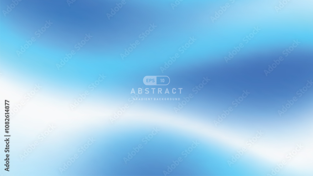 Fototapete Blue and white abstract gradient background with smooth transitions and calming effect. Ideal for modern designs and digital art projects