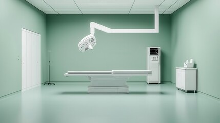 Medical technology, advanced diagnostic equipment, modern clinic, 3D illustration