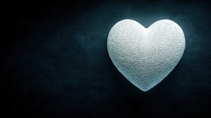 Artistic heart sculpture studio decorative art dark background close-up conceptual beauty