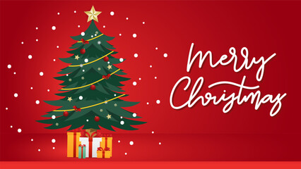 Merry christmas handwriting background , element in Christmas holiday , Flat Modern design , illustration Vector EPS 10