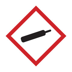 symbol of high pressure gas content