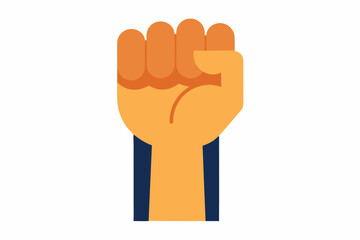 Fist Raised in Unity Vector