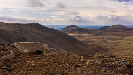 Volcano trail in iceland
