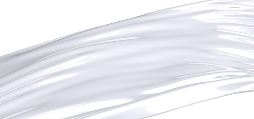 A close-up abstract image of a white fabric texture with subtle ripples and folds, creating a smooth, flowing pattern.