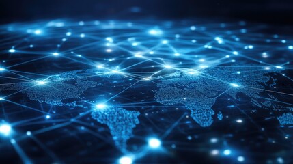 Map with borders and markers