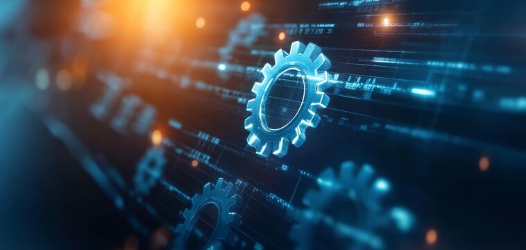 Innovation drives progress in business, where the gears of creativity turn and arrows of opportunity point upward, establishing a dynamic trend that inspires growth and success.