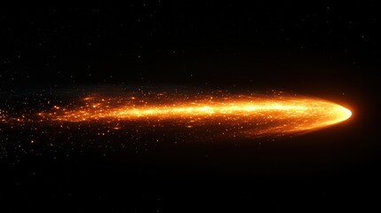 Fototapeta premium Comet flying across a night sky with festive glow. Generative AI