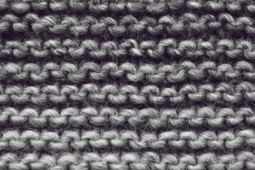 Gray color purl knit surface texture as background