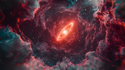 A richly textured art piece depicting a rising star in a cosmic setting, surrounded by intricate patterns and layers. Cinematic Scene, 4k resolution, cinematic scene