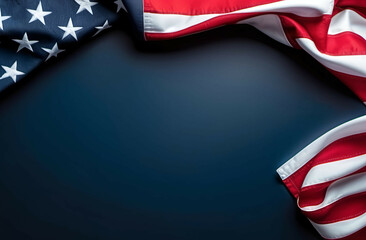 american flag on the wind