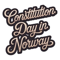 Constitution Day in Norway Text with Stylized Font