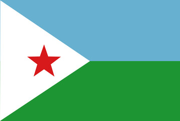 FLAG OF DJIBOUTI COUNTRY