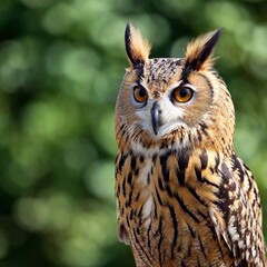 Fototapeta premium I want an image with a soft, neutral color palette and an animal, the owl, highlighted