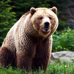 Obraz premium brown bear in the forest