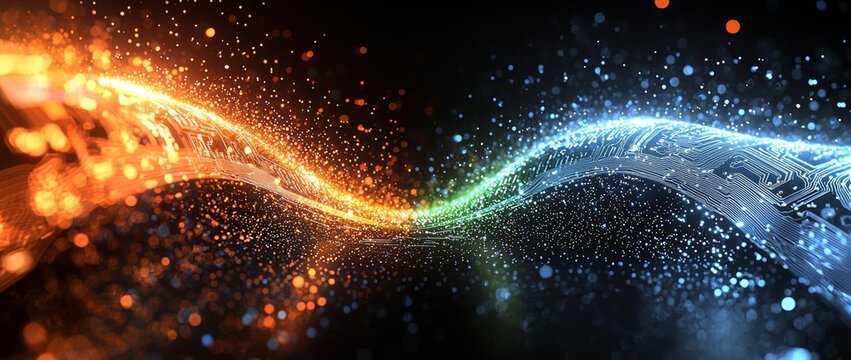 Printed circuit board futuristic server/Circuit board futuristic server code processing