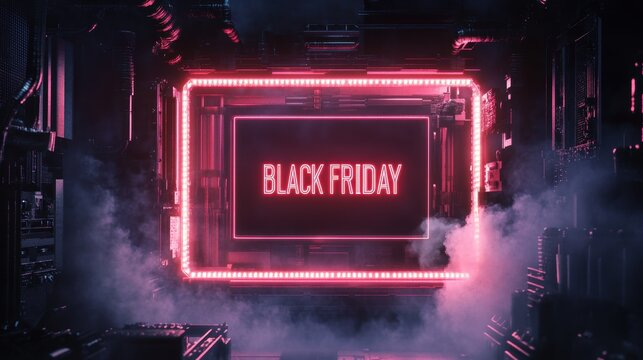 Black Friday sale event promotion poster.