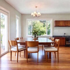 interior of empty modern kitchen