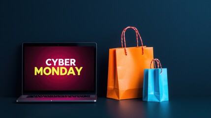 Cyber Monday sale event promotion poster.
