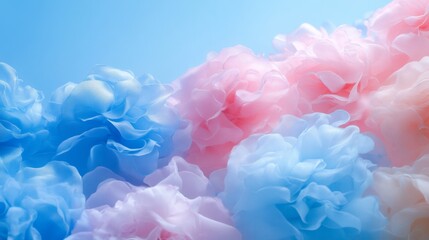 Fototapeta premium Soft Pastel Floral Dreamscape Abstract Background with Delicate Petals and Ethereal Swirls