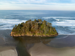 The iconic Proposal Rock stands on the scenic coast of central Oregon in Tillamook County. This...