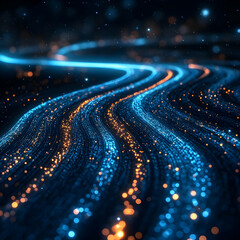 Fototapeta premium Abstract Background - Flowing Light Trails