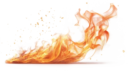 Stunning realistic fire flames PNG images on a white background
