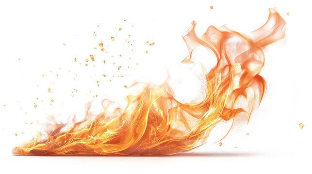 Stunning realistic fire flames PNG images on a white background