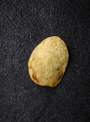 Crispy salty homemade potato chips