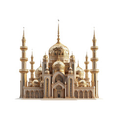 Majestic Golden Mosque Architectural Marvel of Islamic Design