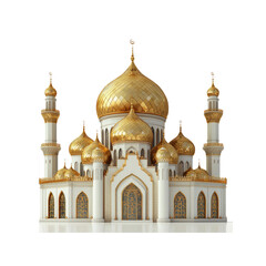 Majestic Golden Dome Mosque Architectural Marvel of Islamic Design