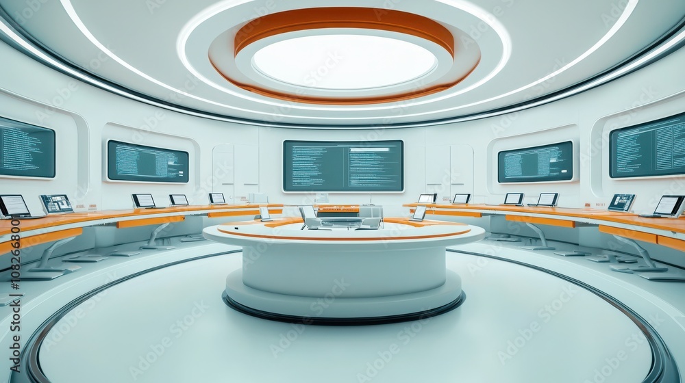 Aufkleber interactive online classroom modern learning space digital environment tech-enhanced wide-angle view