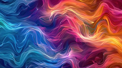 Fototapeta premium Abstract Swirling Colors: A Vibrant Digital Artwork