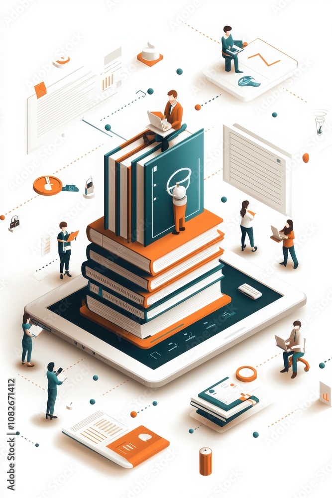 Poster interactive learning experience digital space educational interface virtual environment overhead vie