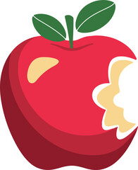 Apple icon set vector on white background