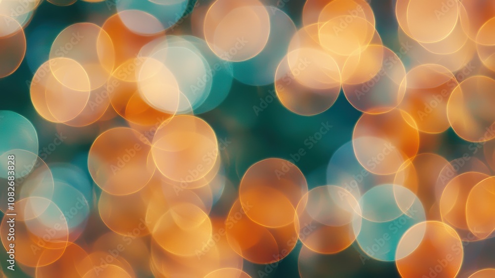 Poster a stunning display of bright and vibrant bokeh effects with sparkling emerald and amber tones creati