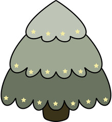 cute color full Christmas tree