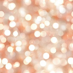 Seamless abstract festive light golden pink background texture with bokeh effect creates a magical and dreamy atmosphere