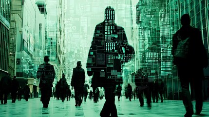 A staircase with a futuristic, high-tech design, symbolizing innovation, progress, and the cutting edge of technology. 