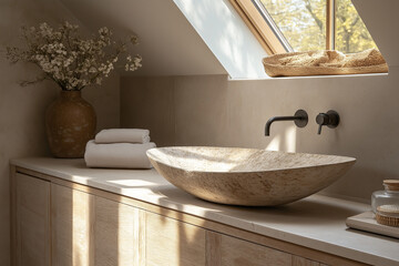 salle de bain, douche, baignoire, vasque, cocooning, intérieur 3D réaliste, HDR, photographie immobilière, décoration, tendance, architecte, design, mode, élégant, fonctionnel, chaleureux