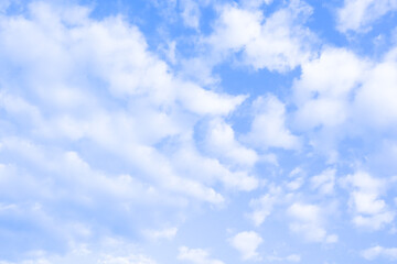 Fluffy cloud with blue sky in morning.
