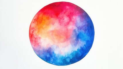 colorful watercolor circle filled with vibrant hues, radiating joy and creativity, perfect for artistic expressions and design backgrounds