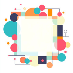 Abstract background with colorful square shapes