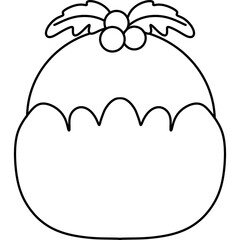 out line Christmas clipart