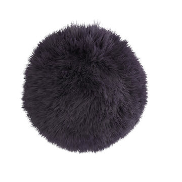 Close-up 3D render of a hairy fur ball with soft, fluffy texture on a transparent background