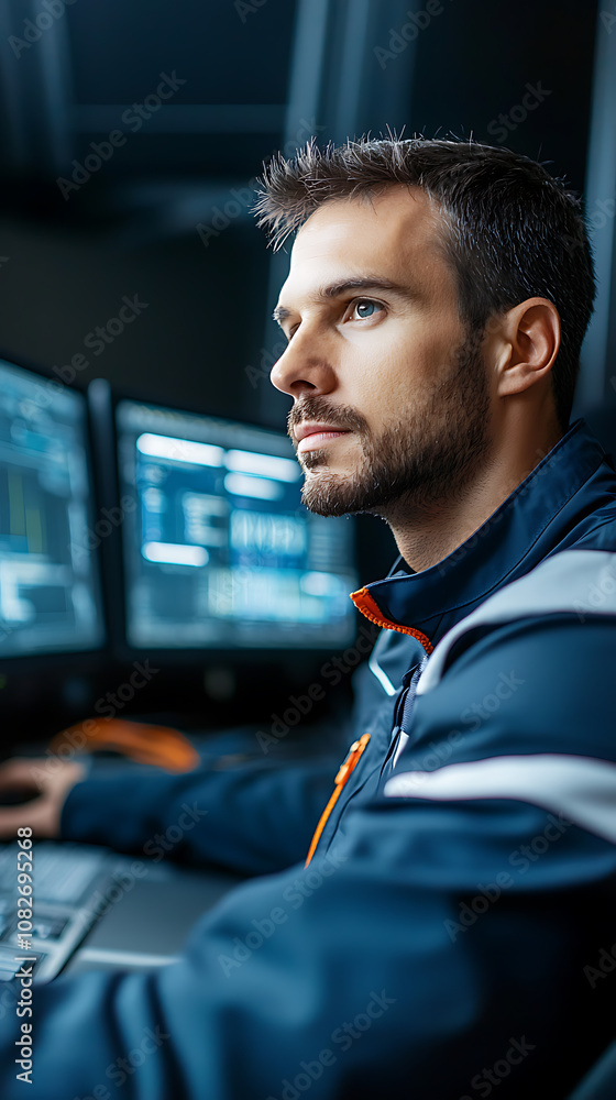 Aufkleber engineers optimize renewable energy systems in advanced wind turbine control center
