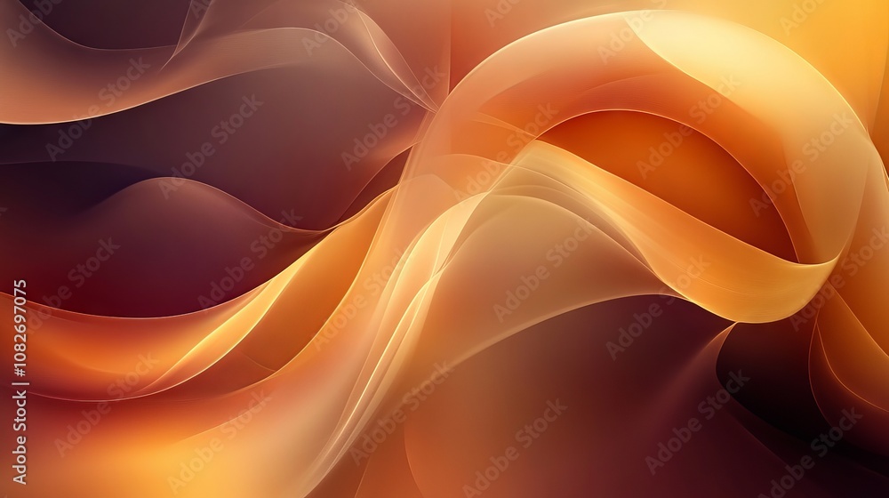 Poster modern abstract background featuring smooth geometric shapes, soft color blends, and flowing lines p